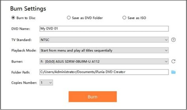 How do I burn a video DVD with Windows 10?