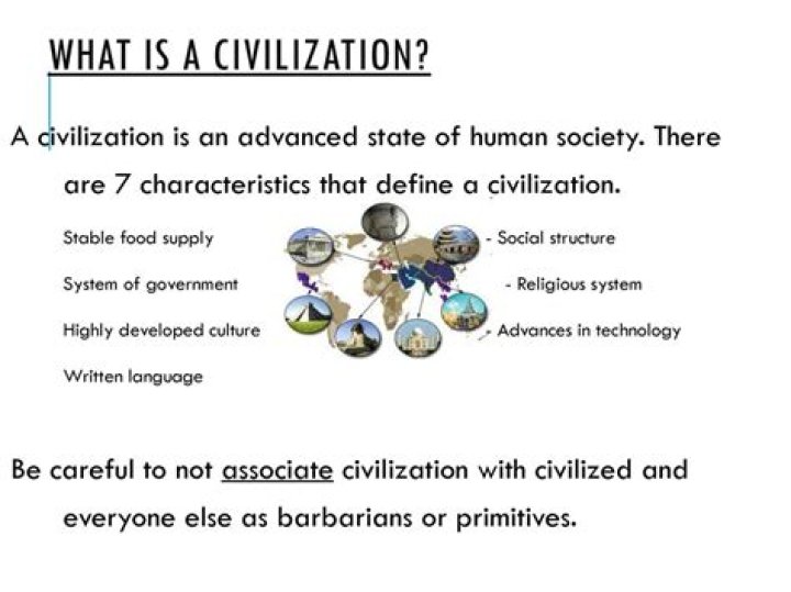 What is the 7 characteristics of civilization?